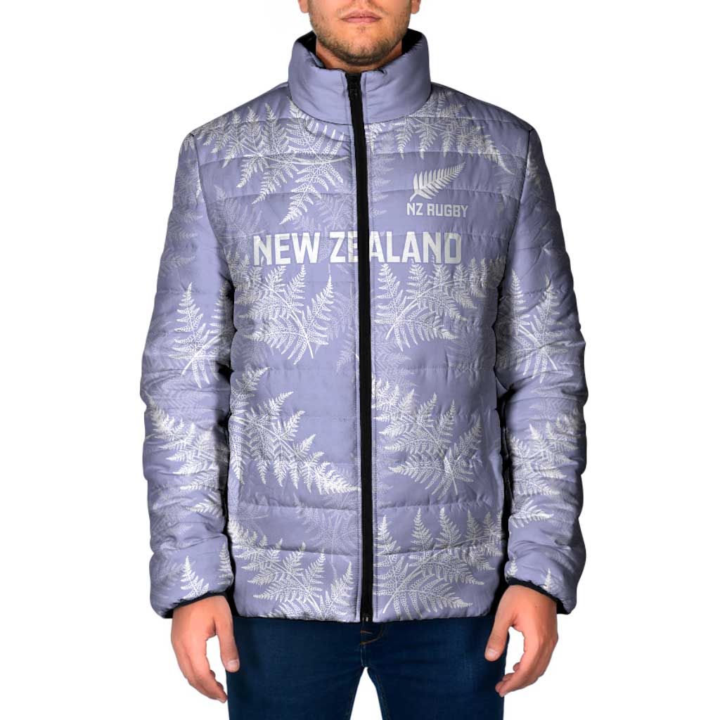 New Zealand Silver Fern Rugby Custom Padded Jacket Go Aotearoa Champions Purple Version LT14 Men Purple - Polynesian Pride