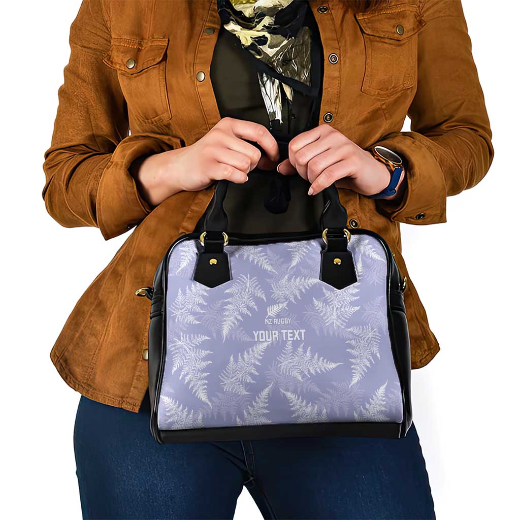 New Zealand Silver Fern Rugby Custom Shoulder Handbag Go Aotearoa Champions Purple Version LT14 - Polynesian Pride