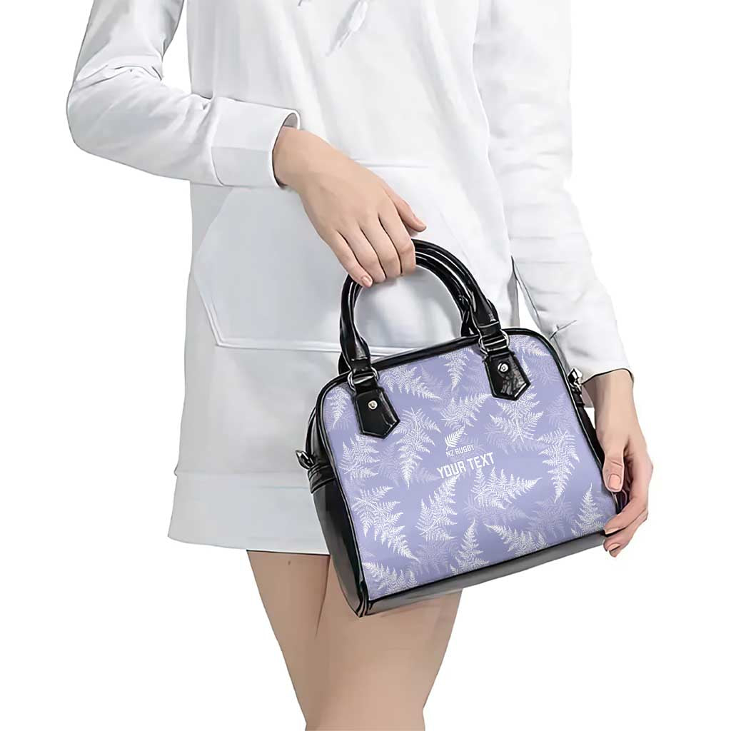 New Zealand Silver Fern Rugby Custom Shoulder Handbag Go Aotearoa Champions Purple Version LT14 - Polynesian Pride