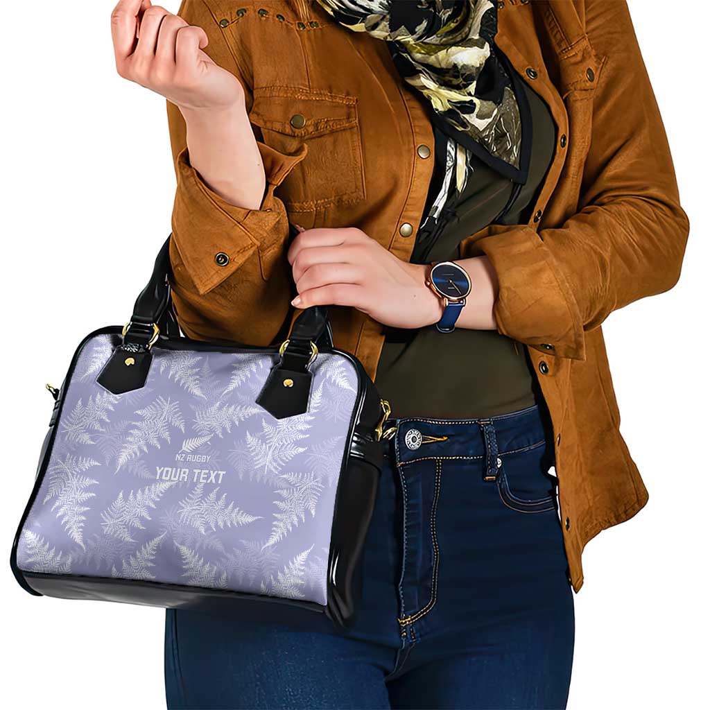 New Zealand Silver Fern Rugby Custom Shoulder Handbag Go Aotearoa Champions Purple Version LT14 - Polynesian Pride
