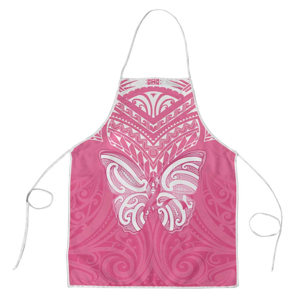 New Zealand Breast Cancer Awareness Apron Maori Butterfly Pink Ribbon LT14 Pink - Polynesian Pride