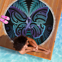 Suicide Prevention New Zealand Beach Blanket Aotearoa Maori Butterfly Mix Silver Fern LT14 - Polynesian Pride