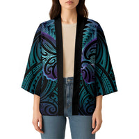 Suicide Prevention New Zealand Kimono Aotearoa Maori Butterfly Mix Silver Fern LT14 - Polynesian Pride