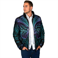 Suicide Prevention New Zealand Padded Jacket Aotearoa Maori Butterfly Mix Silver Fern LT14 - Polynesian Pride