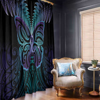 Suicide Prevention New Zealand Window Curtain Aotearoa Maori Butterfly Mix Silver Fern LT14 - Polynesian Pride
