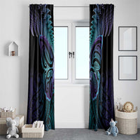 Suicide Prevention New Zealand Window Curtain Aotearoa Maori Butterfly Mix Silver Fern LT14 - Polynesian Pride