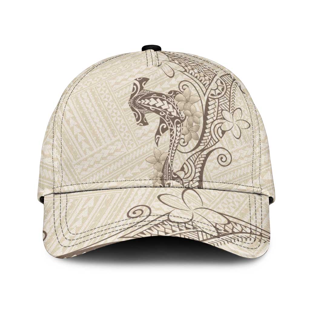 Beige Hawaii Classic Cap Hammerhead Shark Tattoo Curve Polynesian LT14 Universal Fit Beige - Polynesian Pride