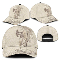 Beige Hawaii Classic Cap Hammerhead Shark Tattoo Curve Polynesian LT14 - Polynesian Pride