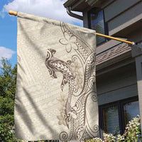 Beige Hawaii Garden Flag Hammerhead Shark Tattoo Curve Polynesian LT14 - Polynesian Pride