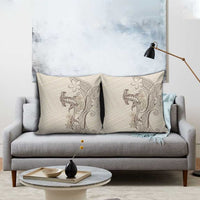 Beige Hawaii Pillow Cover Hammerhead Shark Tattoo Curve Polynesian LT14 - Polynesian Pride
