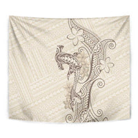Beige Hawaii Tapestry Hammerhead Shark Tattoo Curve Polynesian LT14 - Polynesian Pride