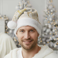 Gold and White Hawaii Christmas Santa Hat Hammerhead Shark Tattoo Curve Polynesian LT14 - Polynesian Pride