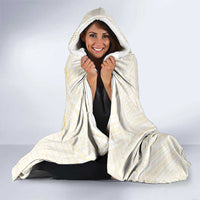 Gold and White Hawaii Hooded Blanket Hammerhead Shark Tattoo Curve Polynesian LT14 - Polynesian Pride