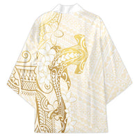 Gold and White Hawaii Kimono Hammerhead Shark Tattoo Curve Polynesian LT14 - Polynesian Pride