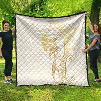 Gold and White Hawaii Quilt Hammerhead Shark Tattoo Curve Polynesian LT14 - Polynesian Pride