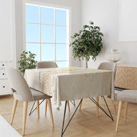 Gold and White Hawaii Tablecloth Hammerhead Shark Tattoo Curve Polynesian LT14 - Polynesian Pride