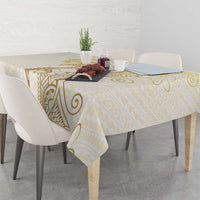 Gold and White Hawaii Tablecloth Hammerhead Shark Tattoo Curve Polynesian LT14 - Polynesian Pride