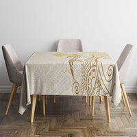 Gold and White Hawaii Tablecloth Hammerhead Shark Tattoo Curve Polynesian LT14 - Polynesian Pride