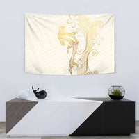Gold and White Hawaii Tapestry Hammerhead Shark Tattoo Curve Polynesian LT14 - Polynesian Pride