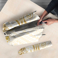 Gold and White Hawaii Umbrella Hammerhead Shark Tattoo Curve Polynesian LT14 - Polynesian Pride
