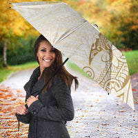 Gold and White Hawaii Umbrella Hammerhead Shark Tattoo Curve Polynesian LT14 - Polynesian Pride