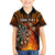 Personalised Polynesian Darts Family Matching Mermaid Dress and Hawaiian Shirt Fire Burning With Tribal Tattoo LT14 Son's Shirt Orange - Polynesian Pride