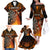 Personalised Polynesian Darts Family Matching Off Shoulder Long Sleeve Dress and Hawaiian Shirt Fire Burning With Tribal Tattoo LT14 - Polynesian Pride