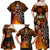 Personalised Polynesian Darts Family Matching Off Shoulder Long Sleeve Dress and Hawaiian Shirt Fire Burning With Tribal Tattoo LT14 - Polynesian Pride