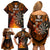 Personalised Polynesian Darts Family Matching Off Shoulder Short Dress and Hawaiian Shirt Fire Burning With Tribal Tattoo LT14 - Polynesian Pride