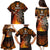 Personalised Polynesian Darts Family Matching Puletasi Dress and Hawaiian Shirt Fire Burning With Tribal Tattoo LT14 - Polynesian Pride