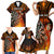 Personalised Polynesian Darts Family Matching Short Sleeve Bodycon Dress and Hawaiian Shirt Fire Burning With Tribal Tattoo LT14 - Polynesian Pride