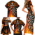 Personalised Polynesian Darts Family Matching Short Sleeve Bodycon Dress and Hawaiian Shirt Fire Burning With Tribal Tattoo LT14 - Polynesian Pride