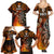 Personalised Polynesian Darts Family Matching Summer Maxi Dress and Hawaiian Shirt Fire Burning With Tribal Tattoo LT14 - Polynesian Pride