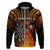 Personalised Polynesian Darts Hoodie Fire Burning With Tribal Tattoo LT14 - Polynesian Pride