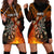 Personalised Polynesian Darts Hoodie Dress Fire Burning With Tribal Tattoo LT14 - Polynesian Pride