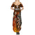 Personalised Polynesian Darts Summer Maxi Dress Fire Burning With Tribal Tattoo LT14 - Polynesian Pride