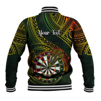 Personalised Polynesian Darts Baseball Jacket Dart Lovers Tribal Pattern Mix Tropical Leaves LT14 - Polynesian Pride
