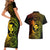 Hawaii Couples Matching Short Sleeve Bodycon Dress and Hawaiian Shirt Fish Hook Tattoo Mix Polynesian Plumeria Reggae Version LT14 - Polynesian Pride