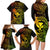 Hawaii Family Matching Long Sleeve Bodycon Dress and Hawaiian Shirt Fish Hook Tattoo Mix Polynesian Plumeria Reggae Version LT14 - Polynesian Pride