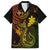 Hawaii Family Matching Mermaid Dress and Hawaiian Shirt Fish Hook Tattoo Mix Polynesian Plumeria Reggae Version LT14 Dad's Shirt - Short Sleeve Reggae - Polynesian Pride