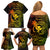 Hawaii Family Matching Off Shoulder Short Dress and Hawaiian Shirt Fish Hook Tattoo Mix Polynesian Plumeria Reggae Version LT14 - Polynesian Pride