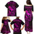 Hawaii Family Matching Puletasi Dress and Hawaiian Shirt Fish Hook Tattoo Mix Polynesian Plumeria Pink Version LT14 - Polynesian Pride