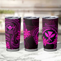 Hawaii Tumbler Cup Fish Hook Tattoo Mix Polynesian Plumeria Pink Version LT14 - Polynesian Pride
