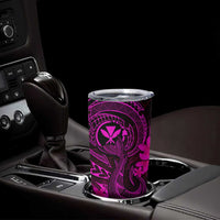 Hawaii Tumbler Cup Fish Hook Tattoo Mix Polynesian Plumeria Pink Version LT14 - Polynesian Pride