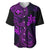 Hawaii Baseball Jersey Fish Hook Tattoo Mix Polynesian Plumeria Purple Version LT14 Purple - Polynesian Pride