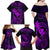 Hawaii Family Matching Off Shoulder Long Sleeve Dress and Hawaiian Shirt Fish Hook Tattoo Mix Polynesian Plumeria Purple Version LT14 - Polynesian Pride