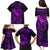 Hawaii Family Matching Puletasi Dress and Hawaiian Shirt Fish Hook Tattoo Mix Polynesian Plumeria Purple Version LT14 - Polynesian Pride