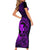 Hawaii Family Matching Short Sleeve Bodycon Dress and Hawaiian Shirt Fish Hook Tattoo Mix Polynesian Plumeria Purple Version LT14 - Polynesian Pride