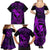 Hawaii Family Matching Summer Maxi Dress and Hawaiian Shirt Fish Hook Tattoo Mix Polynesian Plumeria Purple Version LT14 - Polynesian Pride