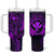 Hawaii Tumbler With Handle Fish Hook Tattoo Mix Polynesian Plumeria Purple Version